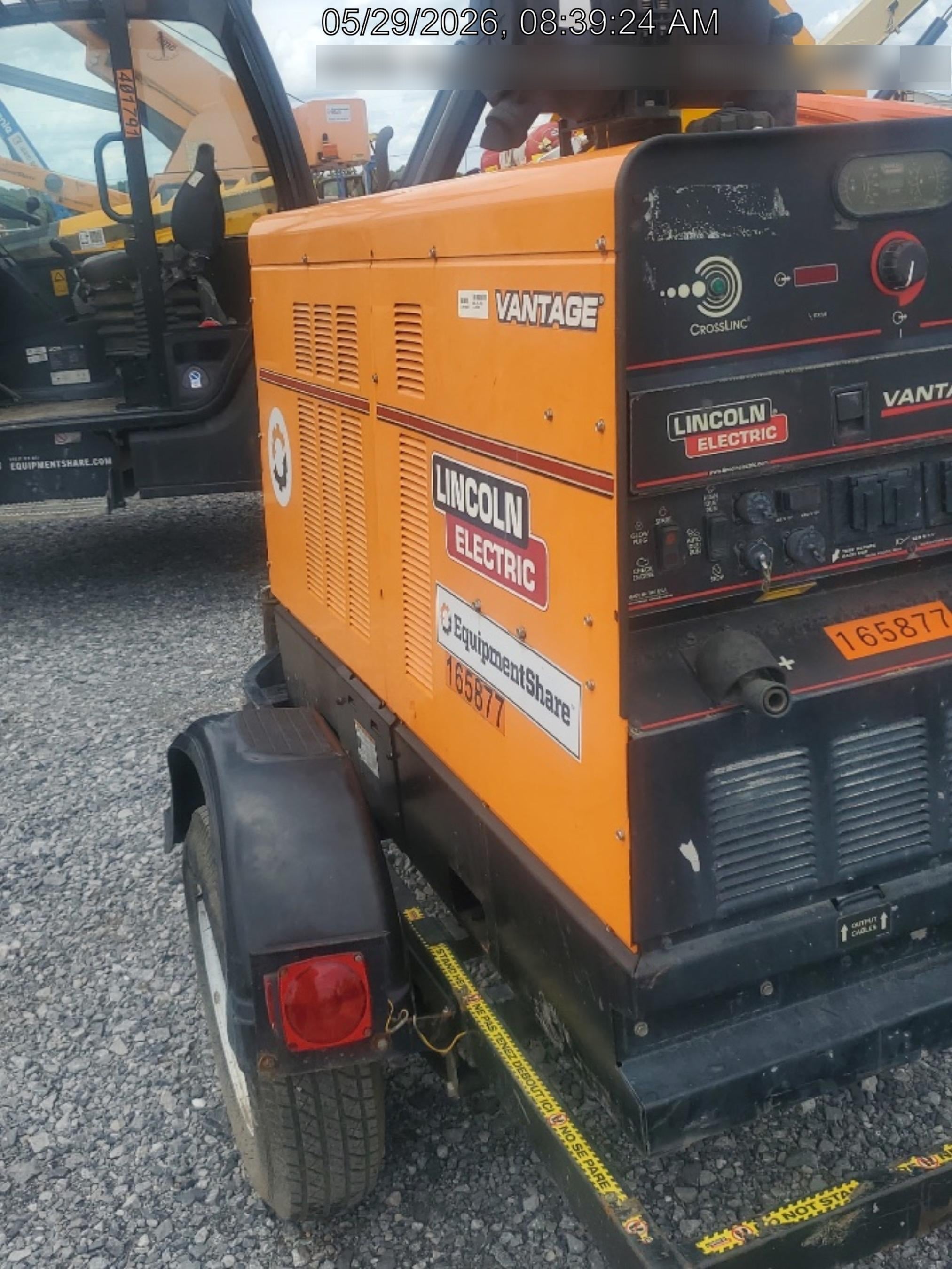 2021 Lincoln Electric Vantage 549X Ready Pak 3, ORANGE (includes trailer, cable rack, fender light kit)