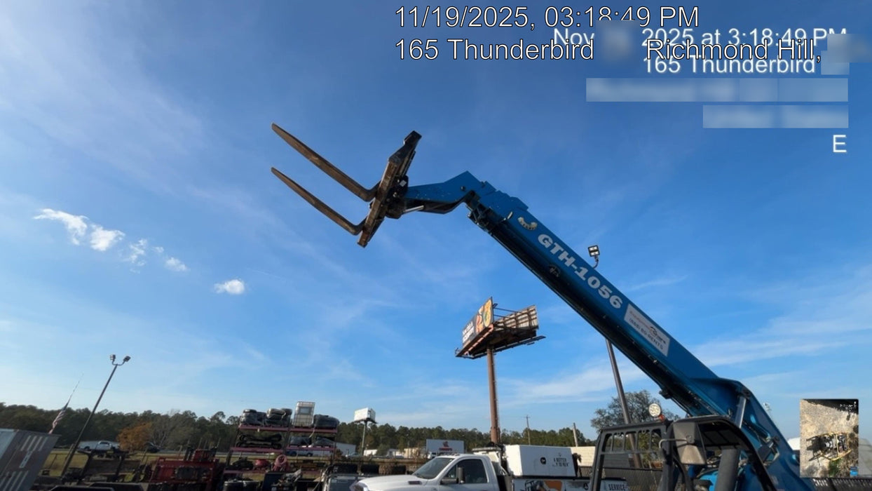 2019 Genie GTH-1056 Canopy, Solid RT Tires, LED Work Lights, Beacon 60" QA Carriage, 60" Forks