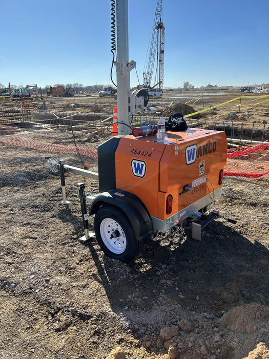 2024 Wanco WLTT-4MM4K Diesel, Mitsubishi L2E, 9.0HP @1800 rpm, Deep Sea Controller, Shore Power Plug, Auto Start, (4) 350W LED Floodlights, 4kW Generator, 60 Gal Fuel Tank, 2" Ball, T3