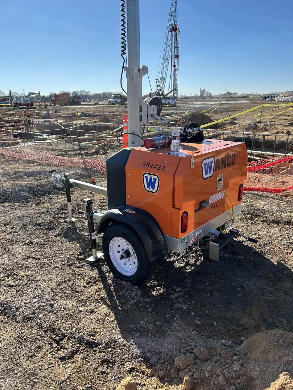 2024 Wanco WLTT-4MM4K Diesel, Mitsubishi L2E, 9.0HP @1800 rpm, Deep Sea Controller, Shore Power Plug, Auto Start, (4) 350W LED Floodlights, 4kW Generator, 60 Gal Fuel Tank, 2" Ball, T3