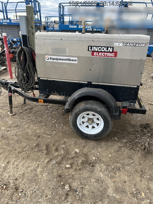 2019 Lincoln Electric Vantage 322 Ready-Pak 3, Two Wheel Trailer, Fender and Light Kit, Cable Rack