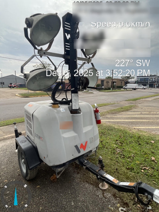 2019 Wacker Neuson LTV6L-MH Wacker Neuson LTV6L Mobile Light Tower w/Fuel Level Sensor Installed