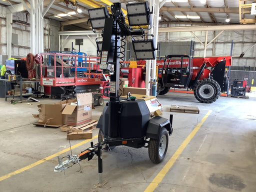 2021 Allmand NLV3GR (4) LED Light Fixture 350W, 23' Vertical Mast, 3kW Prime, Towable, Deep Sea L401, Leveling Jacks, Yanmar T4F 5.8hp