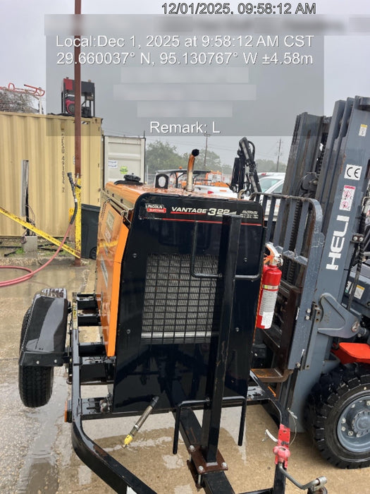 2021 Lincoln Electric Vantage 322 Vantage 322 Ready Pak 3 w/ Decals, ORANGE (includes trailer, cable rack, fender light kit) NO Telematics