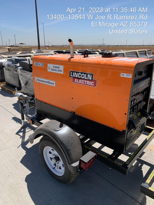 2023 Lincoln Electric LE400 Kubota V1505, Trlr, Cable Rack, Light Kit, ES Decals, T3