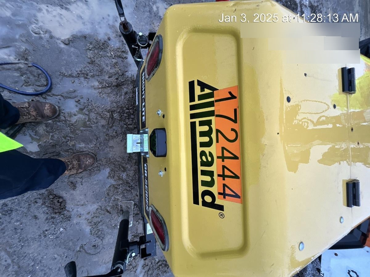 2021 Allmand NLV3GR (4) LED Light Fixture 350W, 23' Vertical Mast, 3kW Prime, Towable, Deep Sea L401, Leveling Jacks, Yanmar T4F 5.8hp
