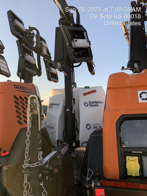 2024 Generac MLT2 Diesel, Flex Switch 120V Input, Powerzone Controller, 
(4) 320W LED Lights, 4kW Generator, 39.9 Gal Fuel Tank, 2" Ball, T3