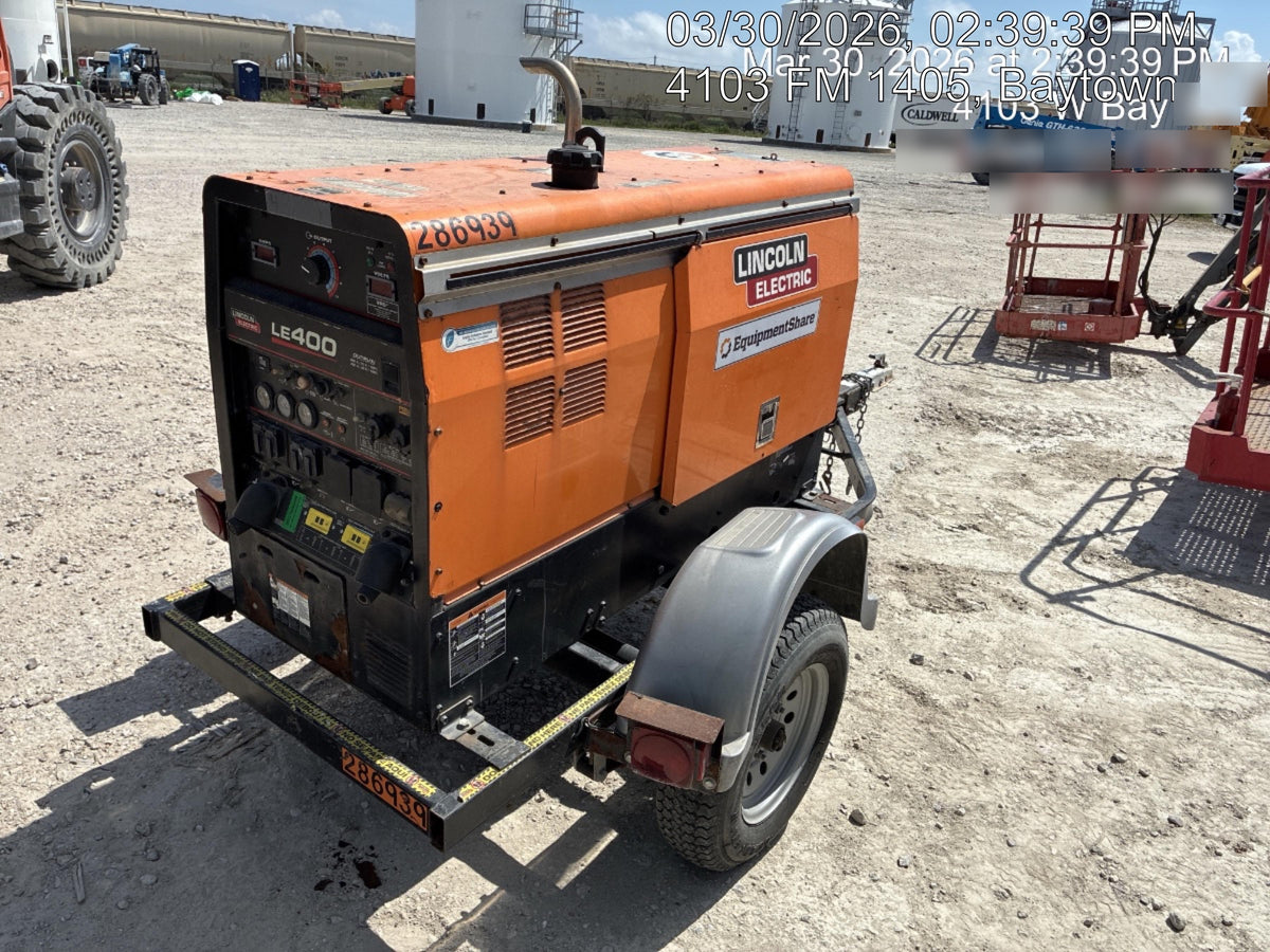 2022 Lincoln Electric LE400 Kubota V1505, Trlr, Cable Rack, Light Kit, ES Decals, T3