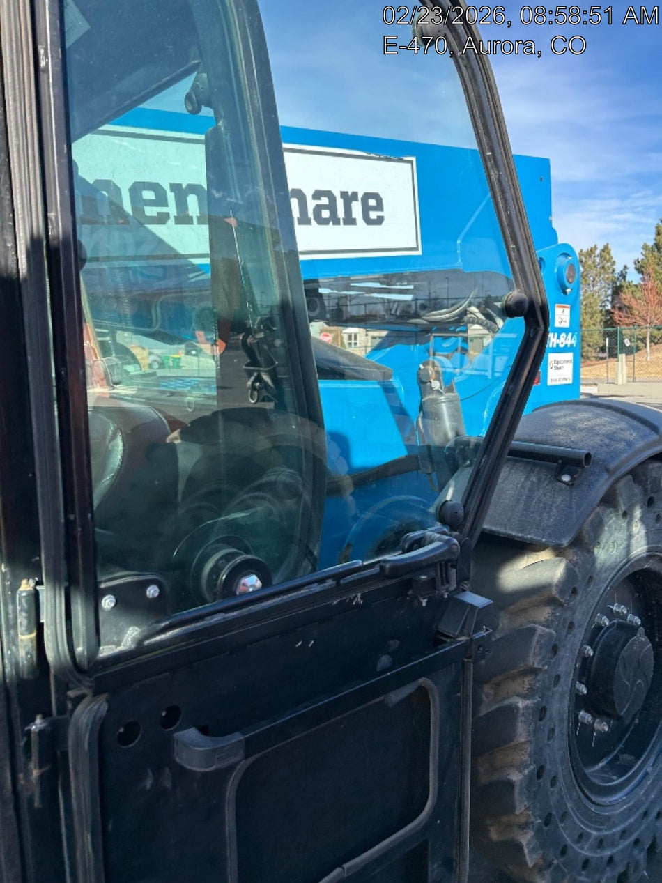 2019 Genie GTH-844 Cab/Heat/AC, Solid RT Tires, LED Work Lights, Beacon 60" QA Carriage, 48" Forks