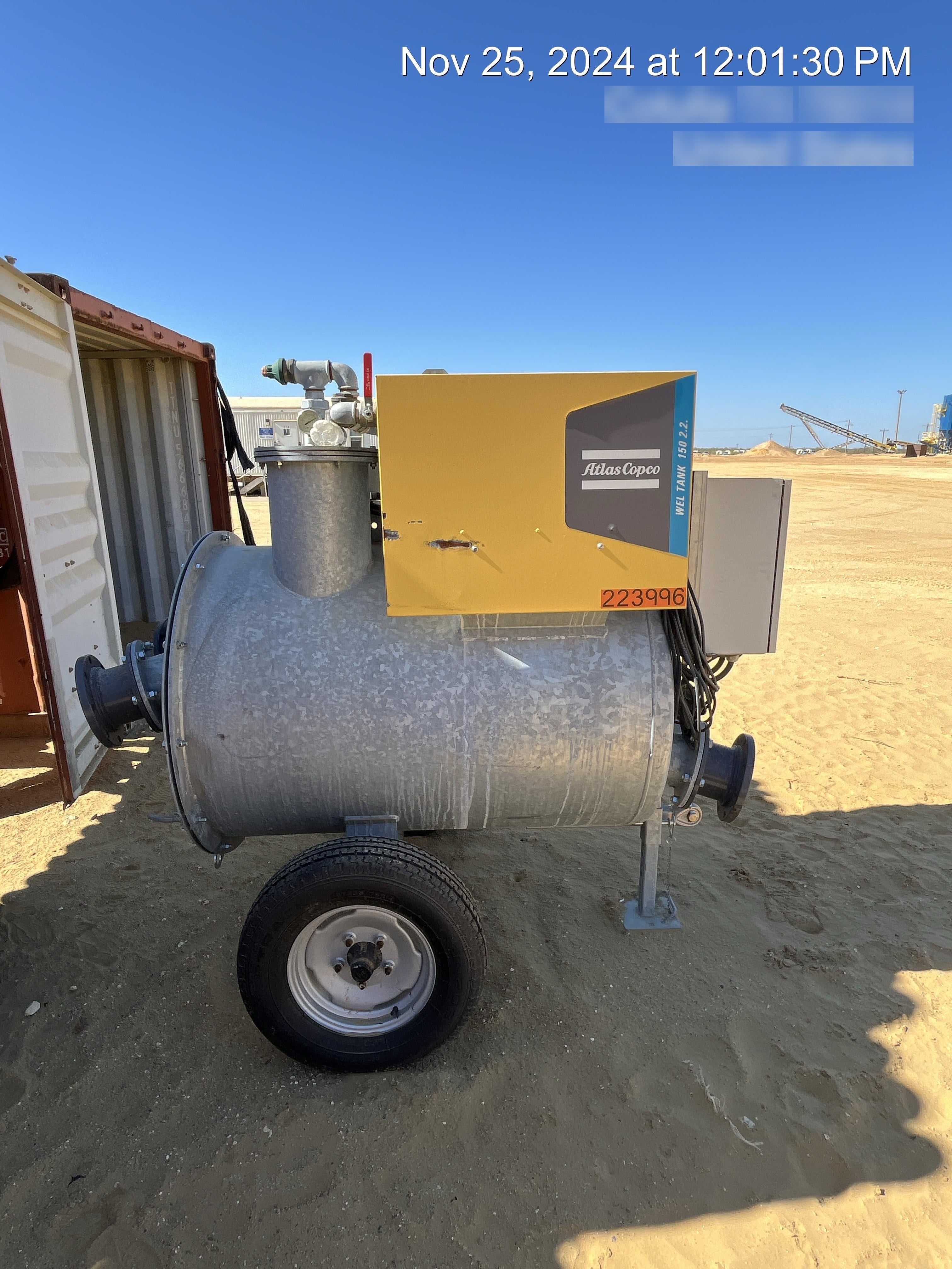 2022 ATLAS COPCO WEL TANK 150 2.2