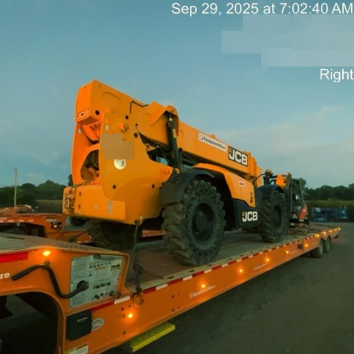 2020 JCB 510-56 Cab/Heat/Air, 74 HP, Solid Tires, STD Worklight, Beacon, Aux Hydraulics, Lifting Eye, Back up Alarm w/66" Carriage/60" Forks