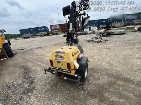 2022 Allmand NLV3GR (4) LED Light Fixture 350W, 23' Vertical Mast, 3kW Prime, Towable, Deep Sea L401, Leveling Jacks, Yanmar T4F 5.8hp