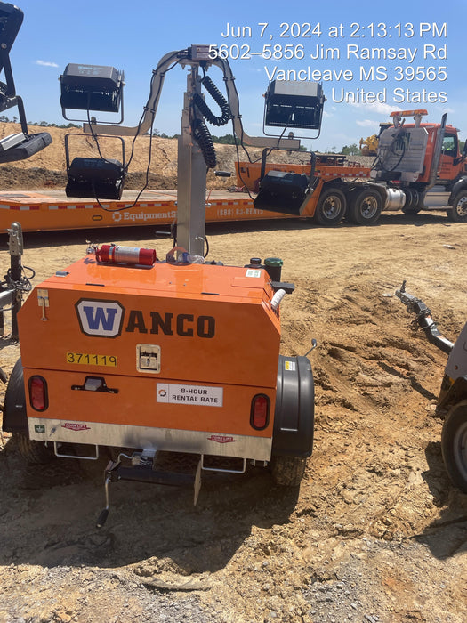2023 Wanco WLTT-4MM4K Diesel, Deep Sea Controller, Shore Power Plug, Auto Start, (4) 350W LED Floodlights, 4kW Generator, 60 Gal Fuel Tank, 2" Ball, T3