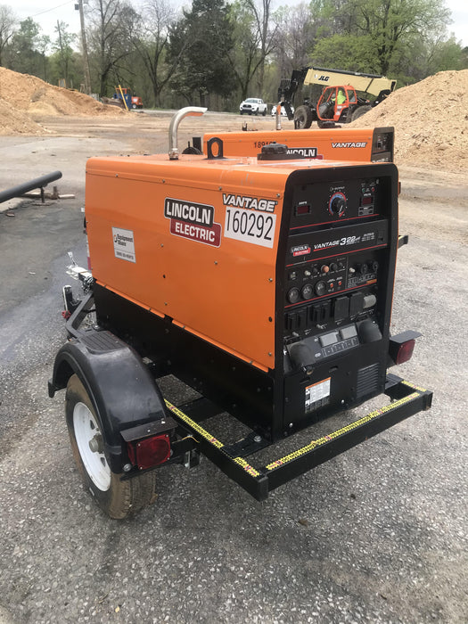 2021 Lincoln Electric Vantage 322 Vantage 322 Ready Pak 3 w/ Decals, ORANGE (includes trailer, cable rack, fender light kit) NO Telematics