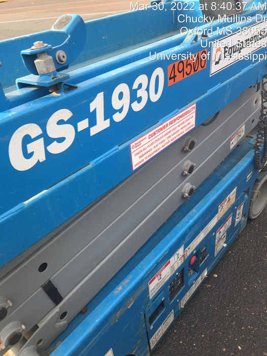 2019 Genie GS-1930 Fixed rails with chain Entry