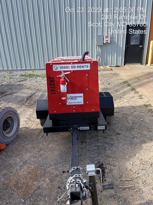 2022 Shindaiwa DGW400MDL Kubota D902 Engine, 23 HP, Dual Op Welder, Wire, Arc, Droop Stick, Tig, and CC Stick Functionality, Simulphase, 3 Phase and 1 Phase Gen Output, Single Axle NB Trlr, Slr Trckl Chrg 12V 12W, Fire Ext