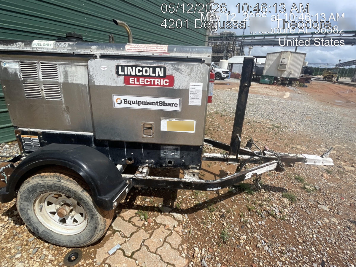 2019 Lincoln Electric Vantage 322 Welder Ready-Pak 3, Two wheel trailer, Fender and Light kit, Cable Rack