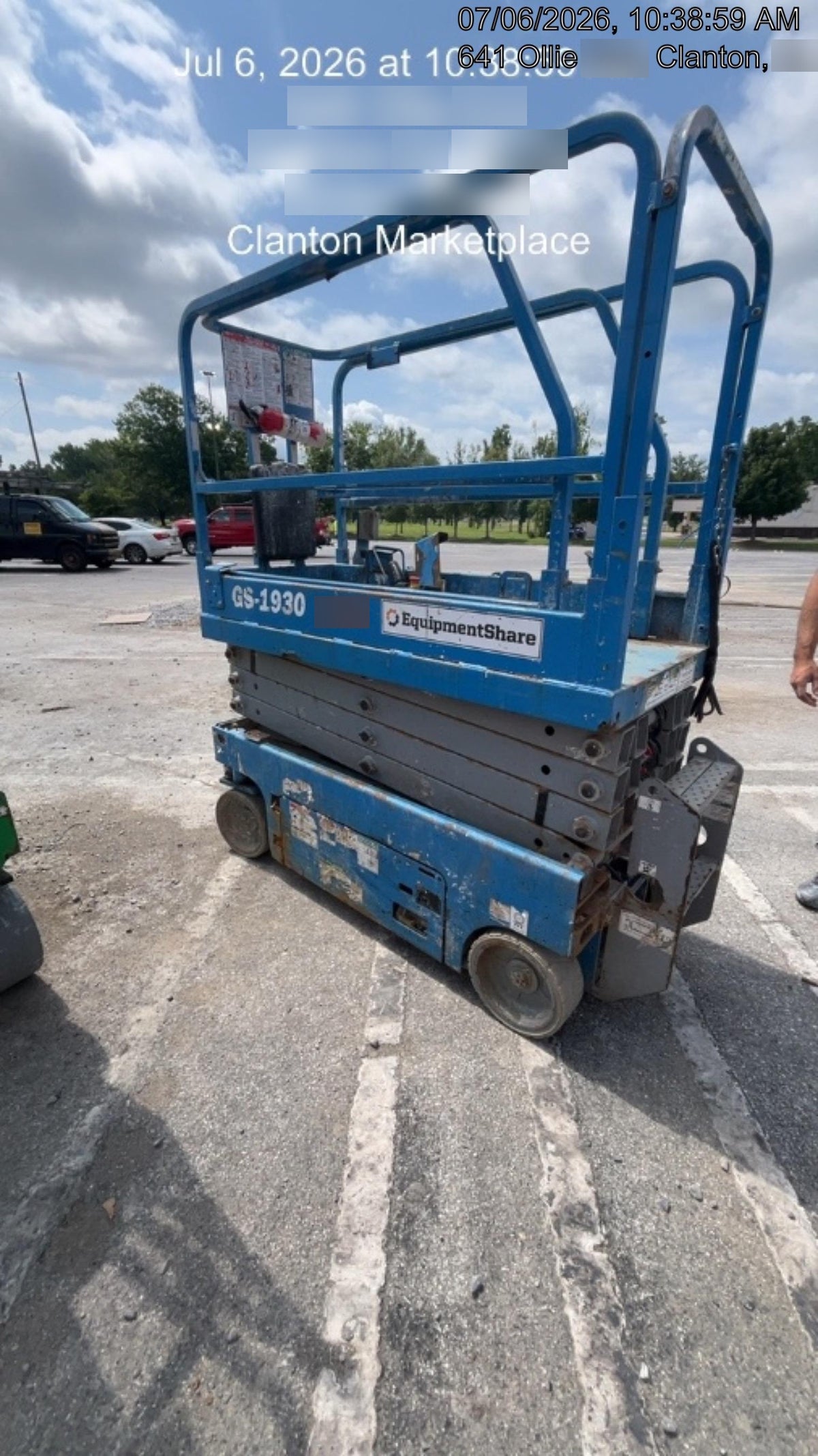 2019 Genie GS-1930 Fixed Rails with Chain Entry