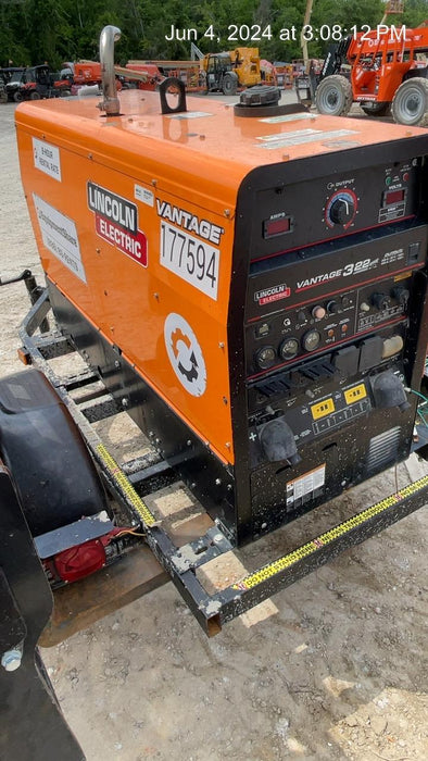 2021 Lincoln Electric Vantage 322 Vantage 322 Ready Pak 3 w/ Decals, ORANGE (includes trailer, cable rack, fender light kit) NO Telematics