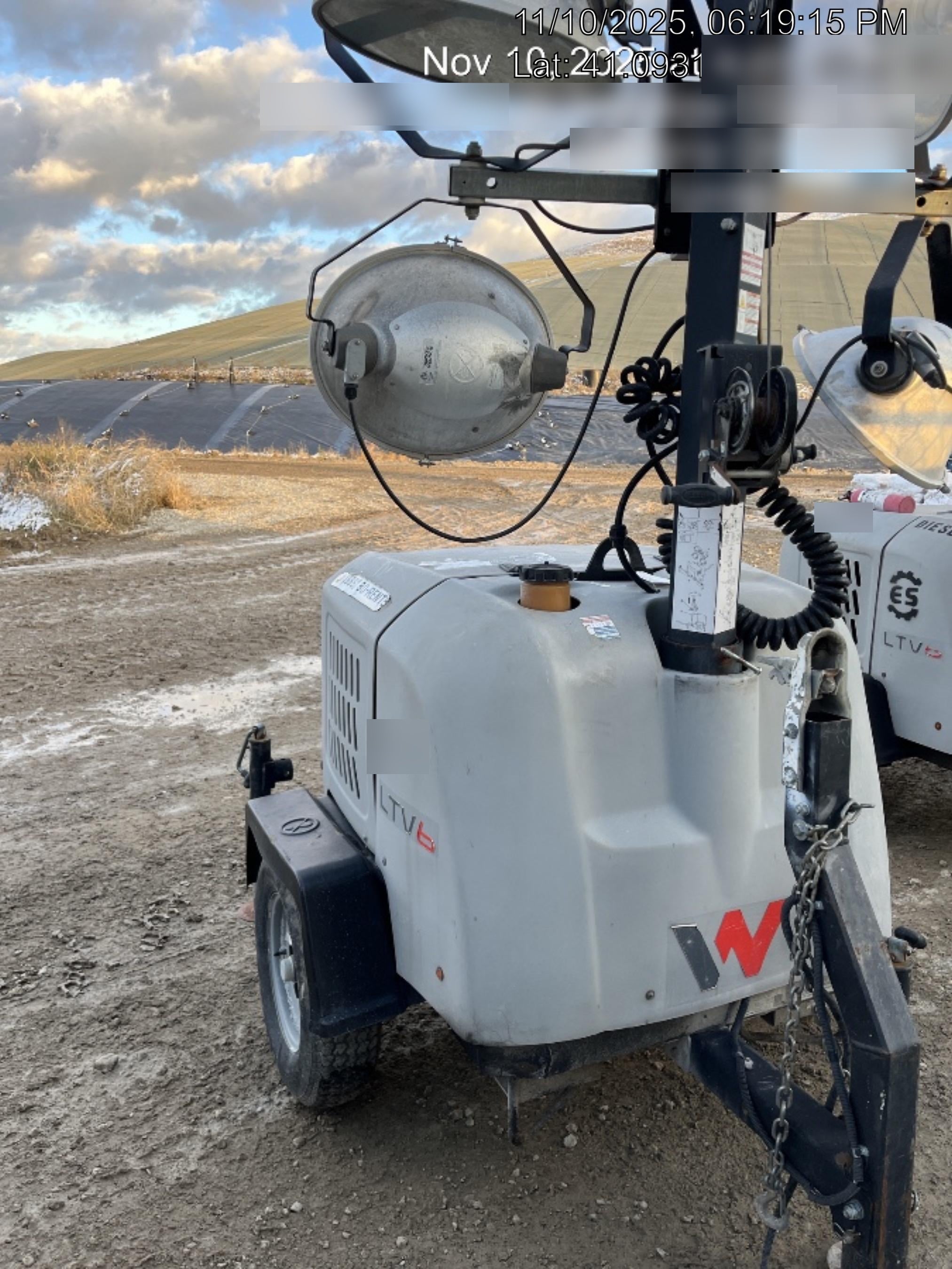 2018 Wacker Neuson LTV6L-MH Wacker Neuson LTV6L Mobile Light Tower w/Fuel Level Sensor Installed