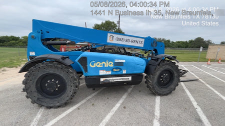 2019 Genie GTH-636 Canopy, Solid RT Tires, LED Work Lights, Beacon 60" QA Carriage, 48" Forks