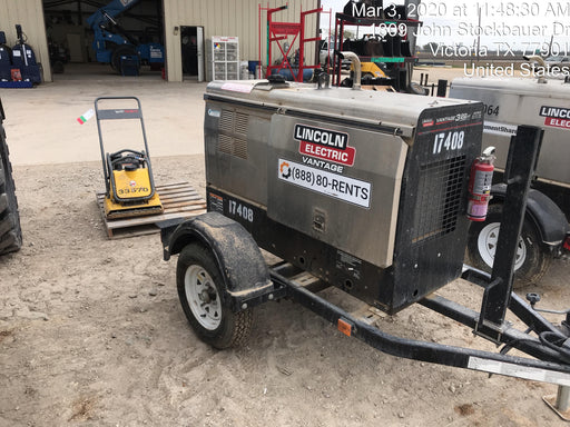 2018 Lincoln Electric Vantage 322 Lincoln Vantage 322 Welder Ready Pak 3 - Vantage 322, Trailer, Fender and light kit, Cable rack
