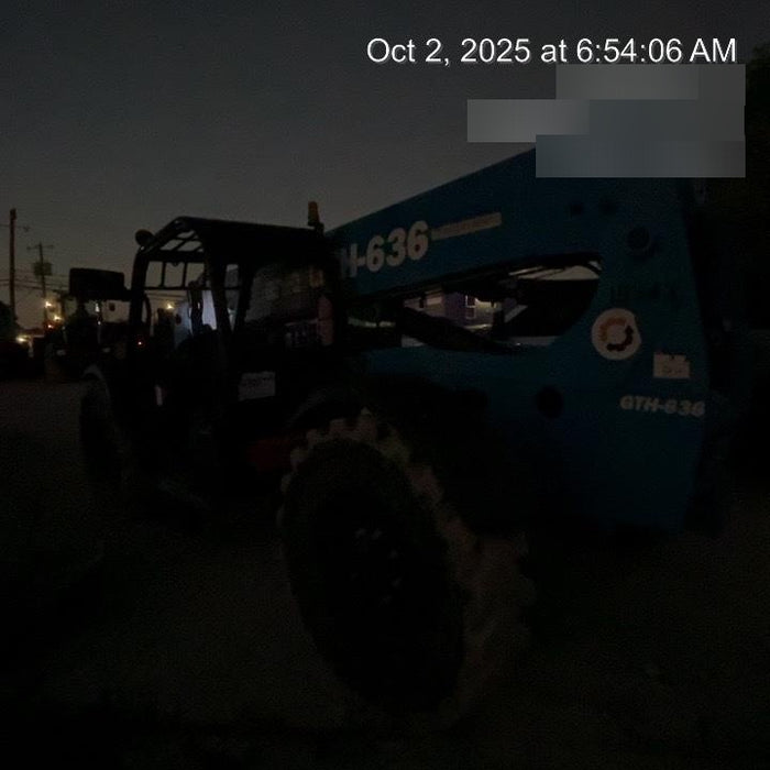 2018 Genie GTH-636 Genie GTH-636 w/Open ROPS, Work Lights, Solid Tires, RH Cab Mesh, Beacon, 48" Carriage and Forks