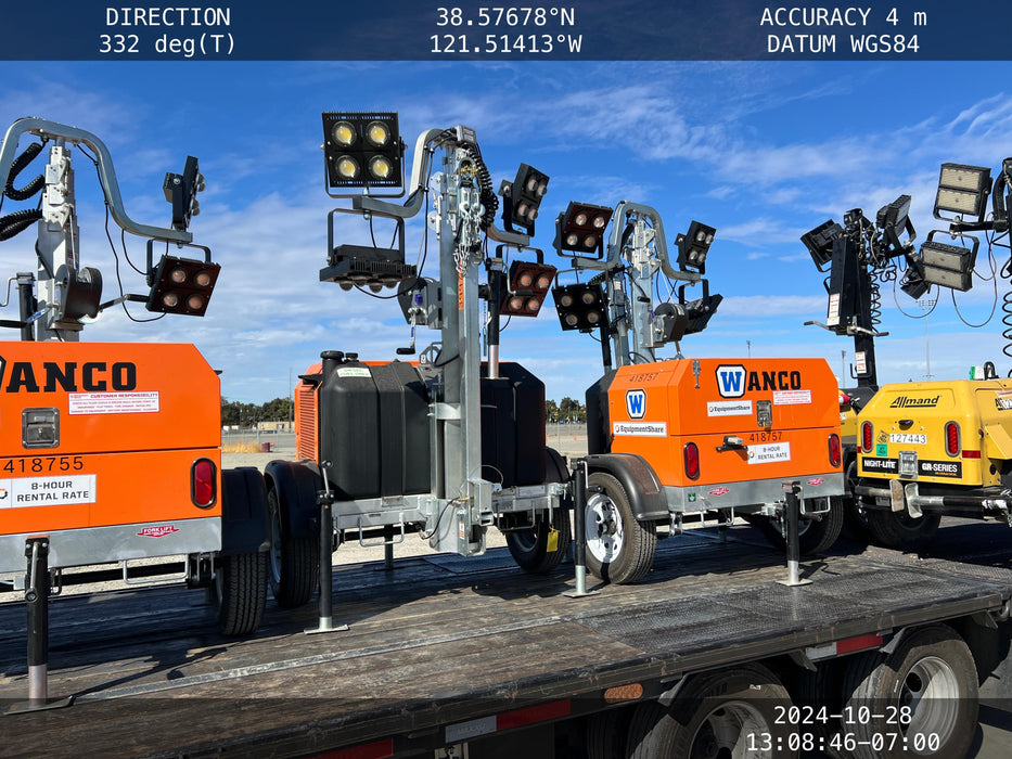 2024 Wanco WLTT-4MM4K Diesel, Deep Sea Controller, Shore Power Plug, Auto Start, (4) 350W LED Floodlights, 4kW Generator, 60 Gal Fuel Tank, 2" Ball, T3