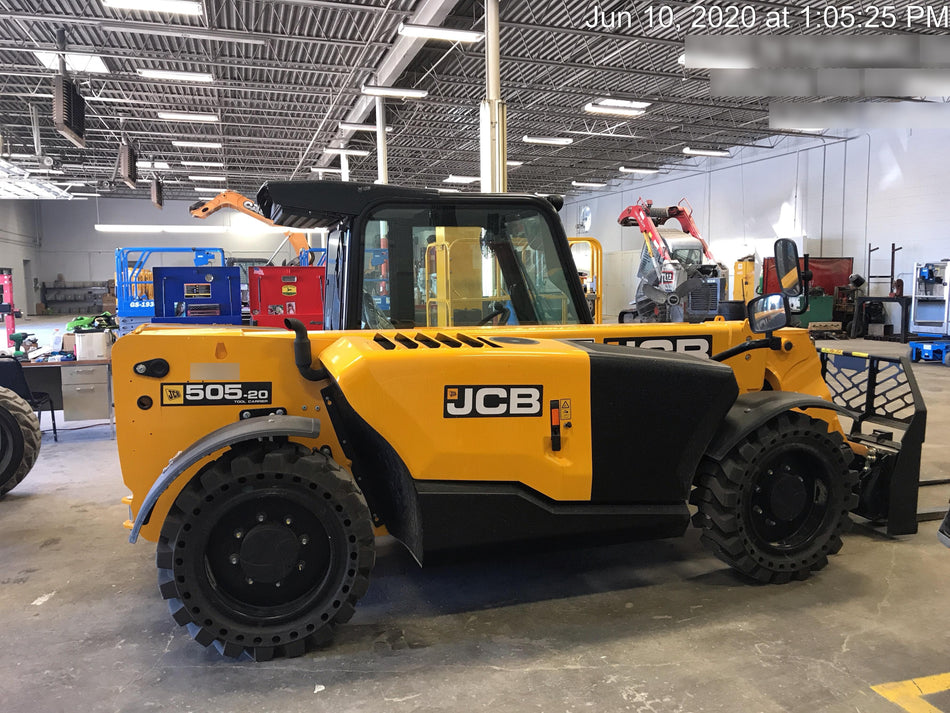 2020 JCB 505-20TC Cab/Heat/Air, Solid Tires, Work Lights, Beacon, Aux Hydraulics, Back up Alarm, ES Decals