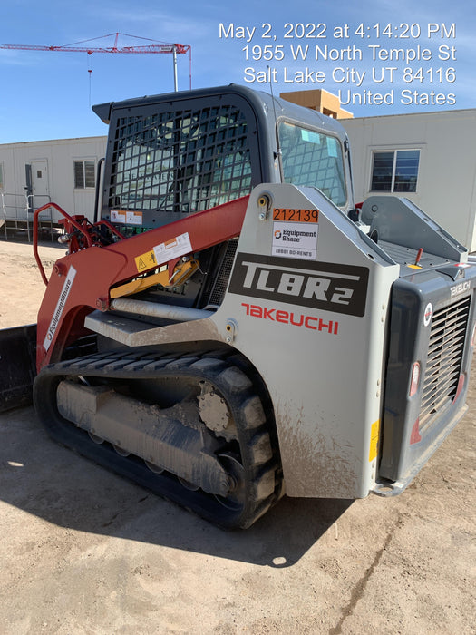 2022 Takeuchi TL8R2-CR 74hp Kubota Diesel, Cab/Heat/Air, Rubber Tracks, Hydraulic QC