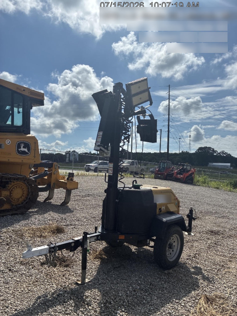 2022 Allmand NLV3GR (4) LED Light Fixture 350W, 23' Vertical Mast, 3kW Prime, Towable, Deep Sea L401, Leveling Jacks, Yanmar T4F 5.8hp
