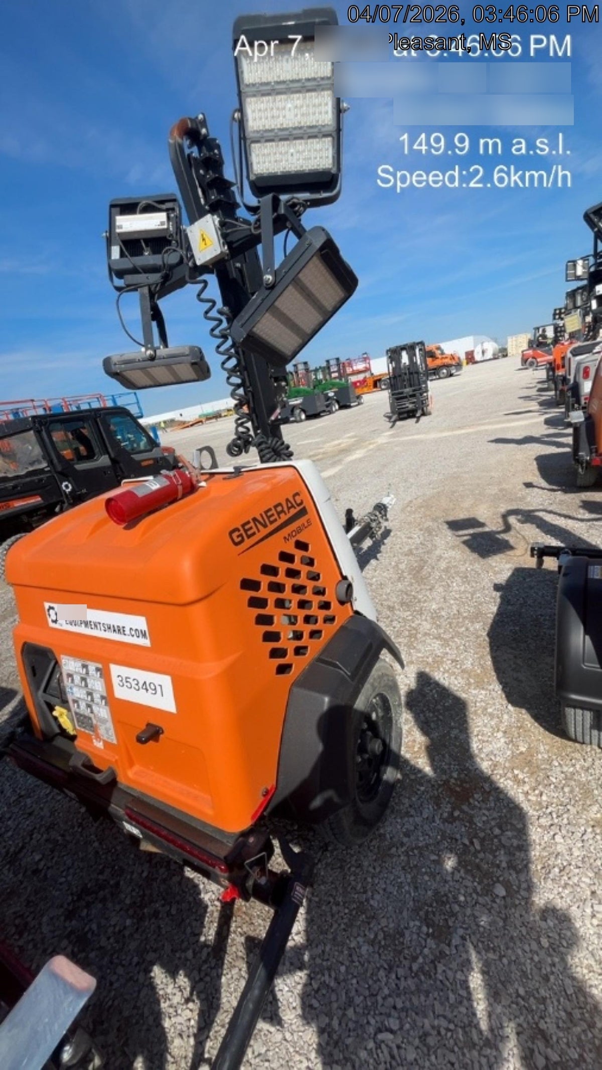 2023 Generac MLT2 Diesel, Flex Switch 120V Input, Powerzone Controller, (4) 320W LED Lights, 4kW Generator, 39.9 Gal Fuel Tank, 2" Ball, T3