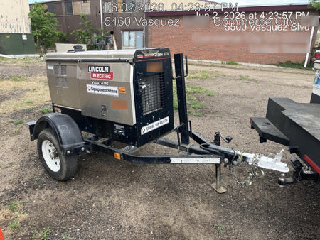 2019 Lincoln Electric Vantage 322 Ready-Pak 3, Two Wheel Trailer, Fender and Light Kit, Cable Rack