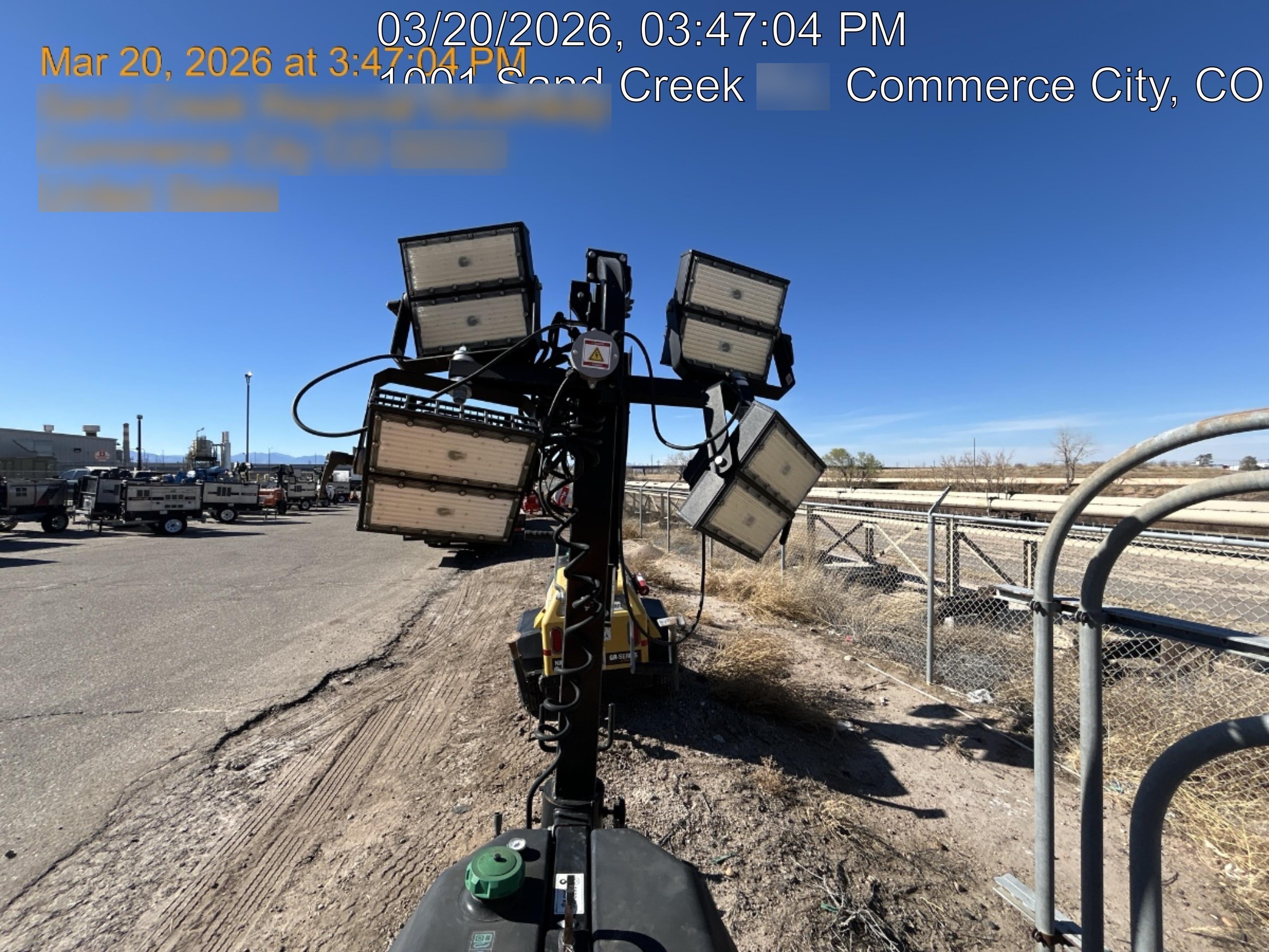 2022 Allmand NLV3GR (4) LED Light Fixture 350W, 23' Vertical Mast, 3kW Prime, Towable, Deep Sea L401, Leveling Jacks, Yanmar T4F 5.8hp