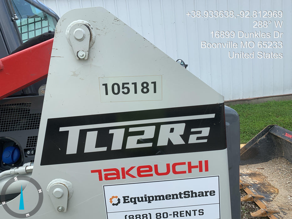 2020 Takeuchi TL12R2-CR Cab, Rubber Track