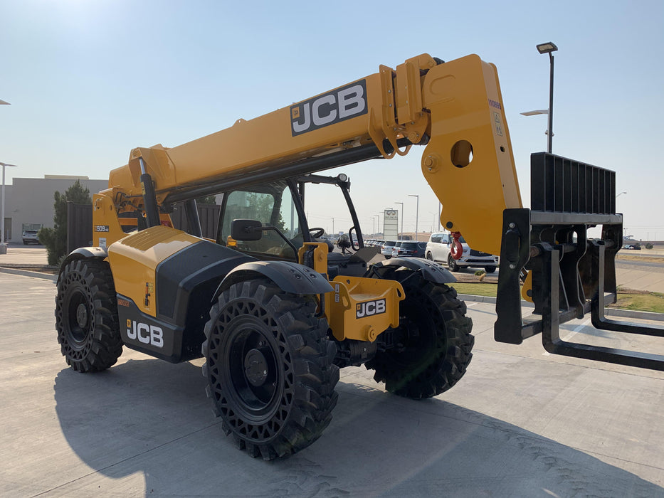 2020 JCB 509-42 Canopy, Solid Tires, Work Lights, Beacon, Aux Hydraulics, Back up Alarm, Lifting Eye, ES Decals