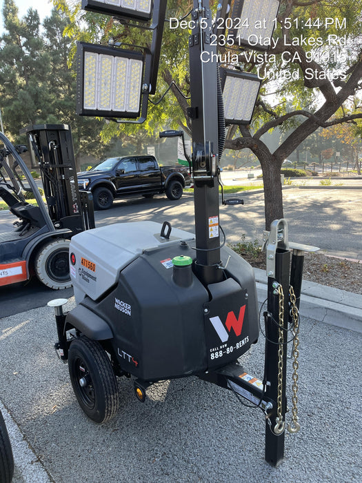 2024 Wacker Neuson LTT4 Diesel, Kohler KDW702, Deep Sea Controller, Auto Start, LED 320W, Bypass Outlet, T3