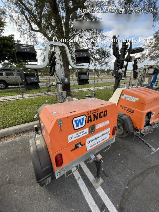 2023 Wanco WLTT-4MM4K Diesel, Deep Sea Controller, Shore Power Plug, Auto Start, (4) 350W LED Floodlights, 4kW Generator, 60 Gal Fuel Tank, 2" Ball, T3