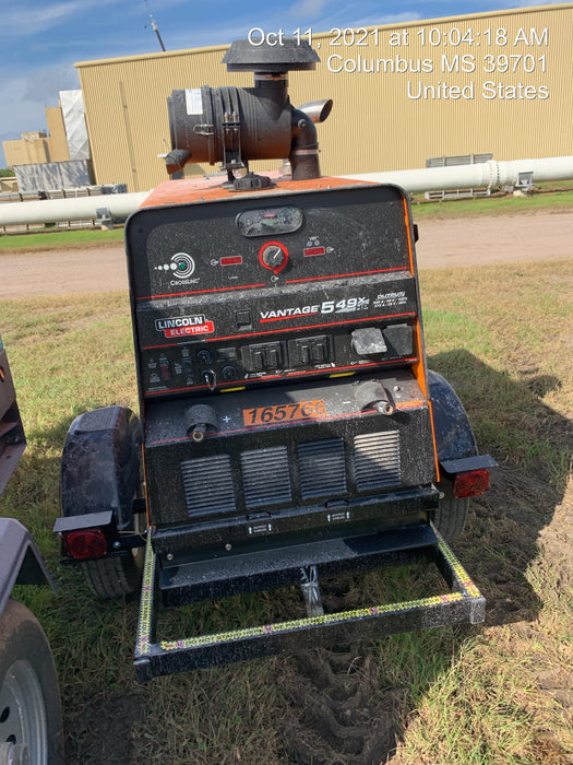 2021 Lincoln Electric Vantage 549X Ready Pak 3, ORANGE (includes trailer, cable rack, fender light kit)
