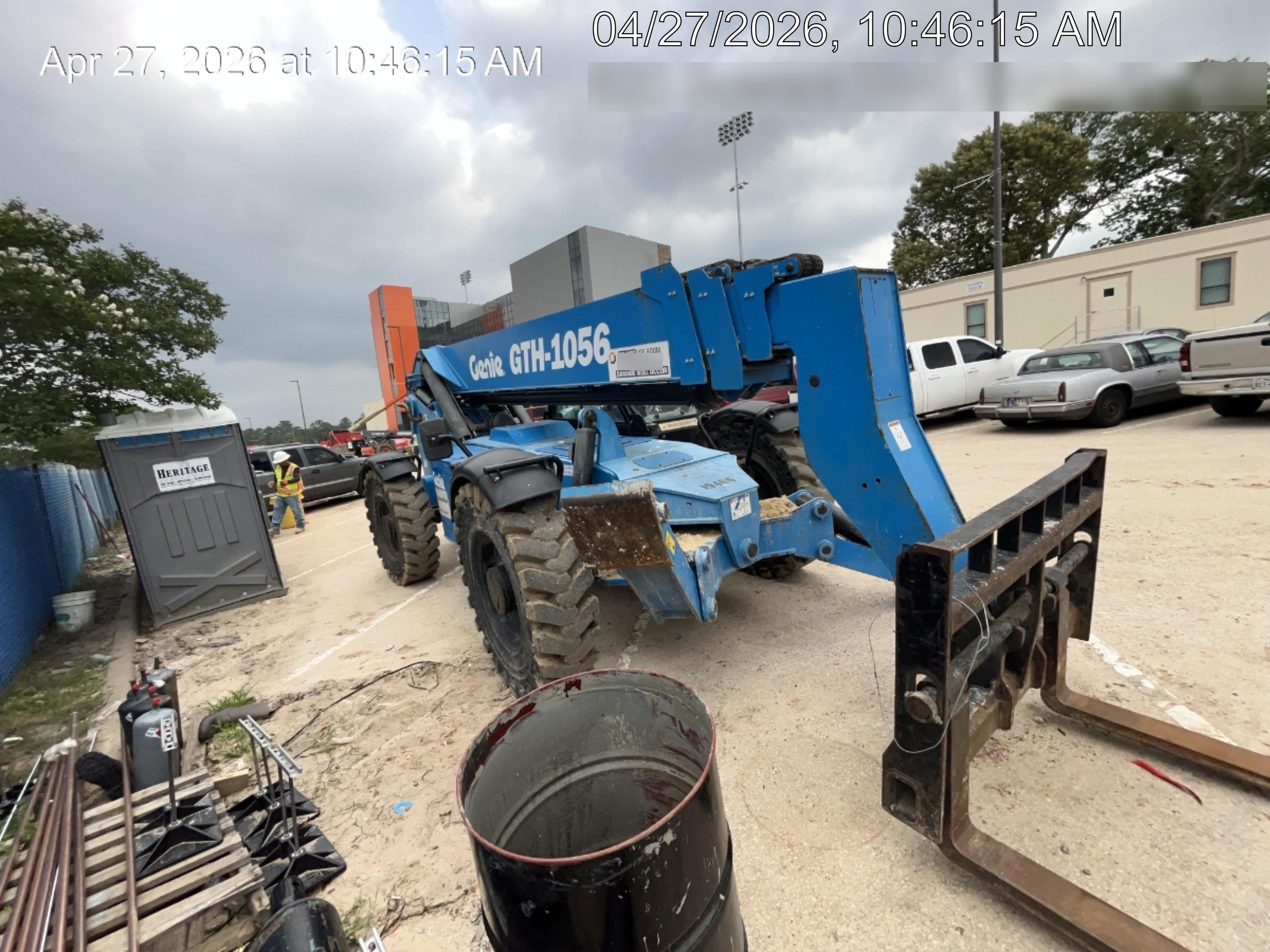 2018 Genie GTH-1056 Genie GTH-1056 w/Enclosed Cab w/HVAC, Work Lights, Solid Tires, Beacon, 60" Carriage and Forks