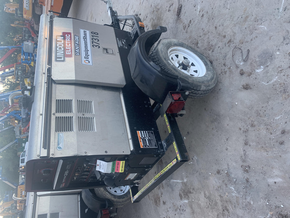 2019 Lincoln Electric Vantage 322 Ready-Pak 3, Two Wheel Trailer, Fender and Light Kit, Cable Rack