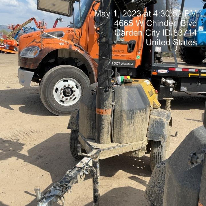 2022 Allmand NLV3GR (4) LED Light Fixture 350W, 23' Vertical Mast, 3kW Prime, Towable, ES Decals, T3