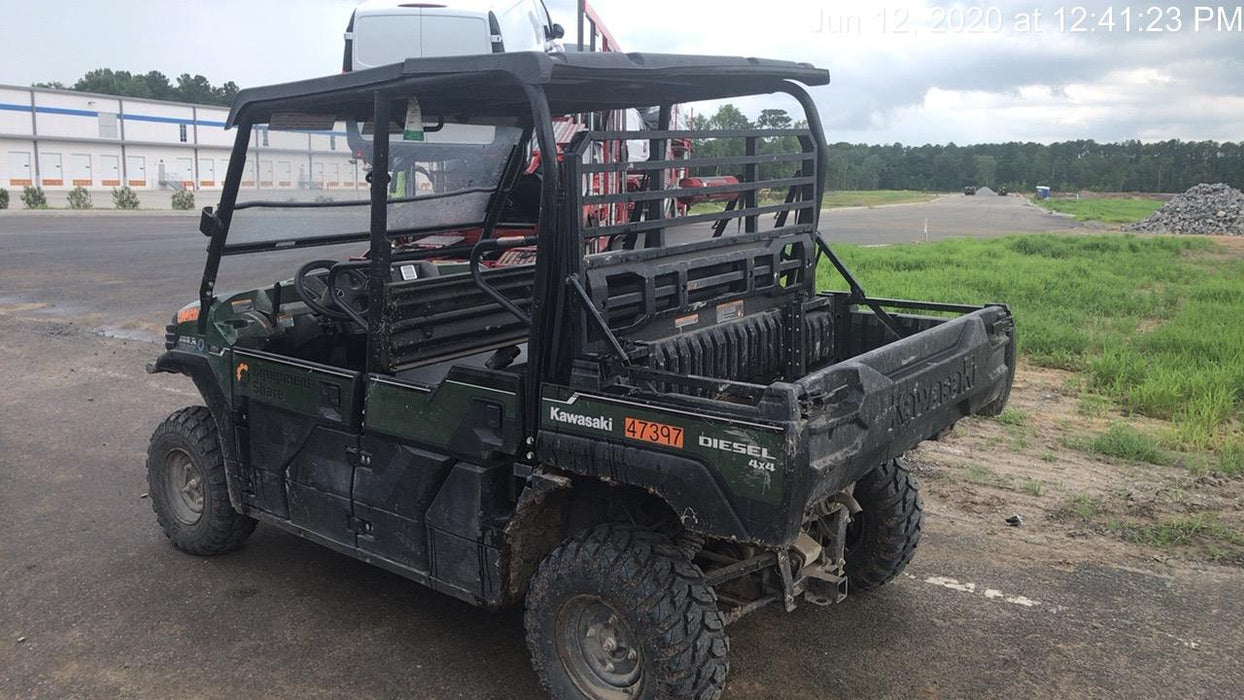 2019 Kawasaki Mule PRO-DXT Standard Options, Backup Alarm, Beacon, Plastic Hard Top, Poly Windshield, Horn Kit