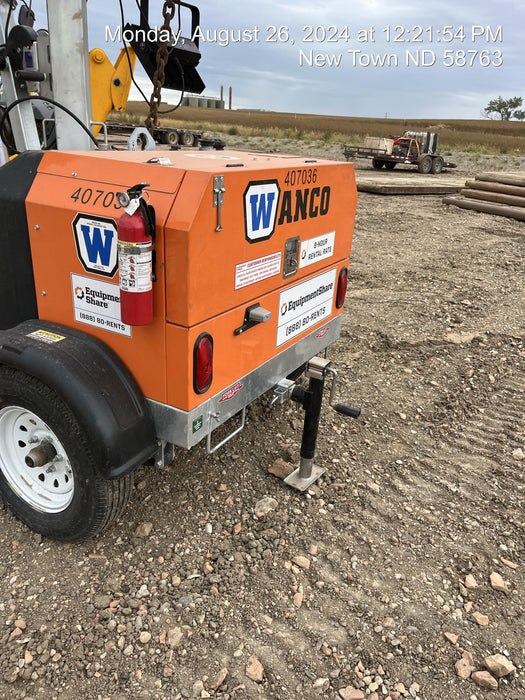 2024 Wanco WLTT-4MM4K Diesel, Deep Sea Controller, Shore Power Plug, Auto Start, (4) 350W LED Floodlights, 4kW Generator, 60 Gal Fuel Tank, 2" Ball, T3