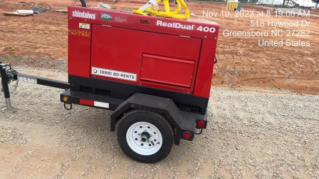 2023 Shindaiwa DGW400MDL Kubota D902 Engine, 23 HP, Dual Op Welder, Wire, Arc, Droop Stick, Tig, and CC Stick Functionality, Simulphase, 3 Phase and 1 Phase Gen Output, Single Axle NB Trlr, Slr Trckl Chrg 12V 12W, Fire Ext