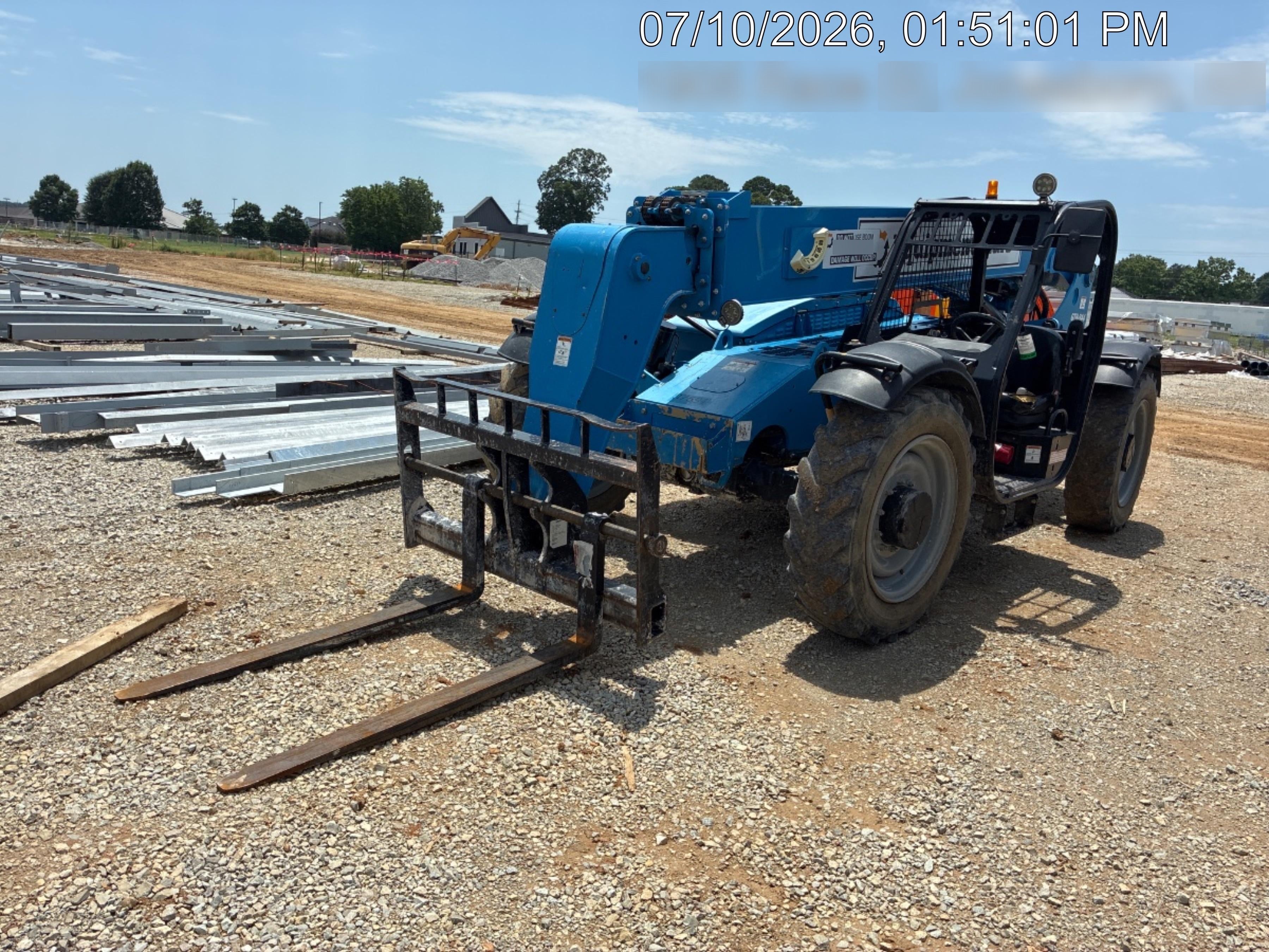 2019 Genie GTH-844 Canopy, Solid RT Tires, LED Work Lights, Beacon 60" QA Carriage, 48" Forks