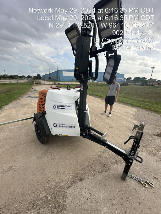 2024 Generac MLT2 Diesel, Flex Switch 120V Input, Powerzone Controller, 
(4) 320W LED Lights, 4kW Generator, 39.9 Gal Fuel Tank, 2" Ball, T3