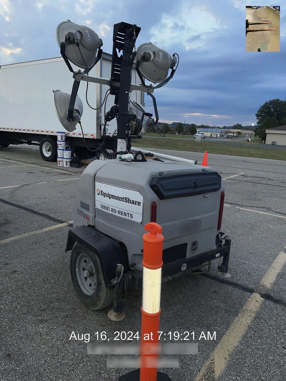 2018 Wacker Neuson LTV6L-MH Wacker Neuson LTV6L Mobile Light Tower w/Fuel Level Sensor Installed