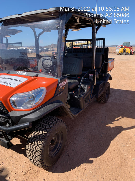 2022 Kubota RTV-X1140W-H Plastic Canopy, Windshield Acrylic Clear, LED Strobe Light, Wire Harness Kit, Back up Alarm