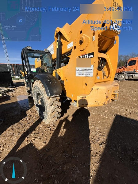 2019 JCB 510-56 Open ROPS, 74 HP, Solid Tires, Worklights, Beacon, Aux Hydraulics, Lifting Eye, 60" Carriage/60" Forks